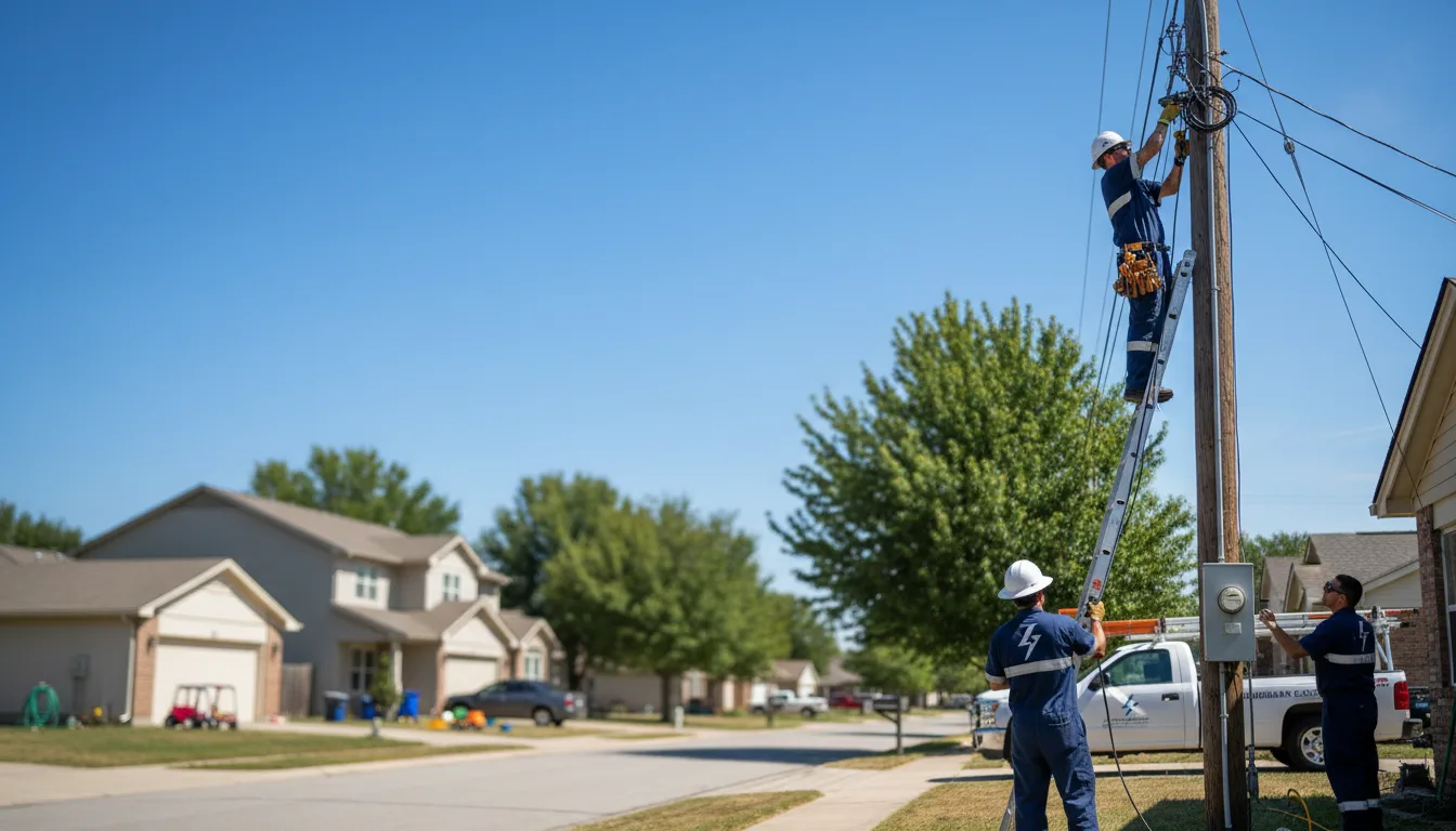 Residential electrician providing installation services in Maple City, MI